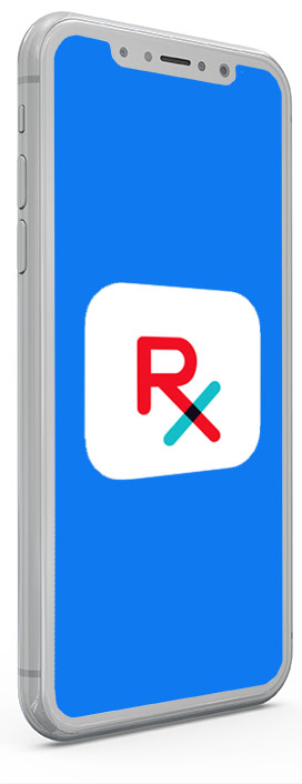 phone with rx local app screen